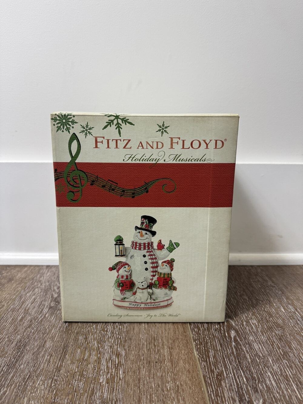 Fitz and Floyd Christmas Musical Caroling Snowman Family - Tested & Working